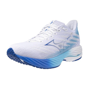 Mizuno Wave Rider 28 (White-Mugen Blue) - Women's