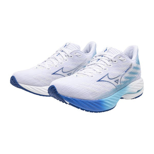 Mizuno Wave Rider 28 (White-Mugen Blue) - Women's