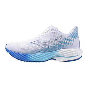 Mizuno Wave Rider 28 (White-Mugen Blue) - Women's