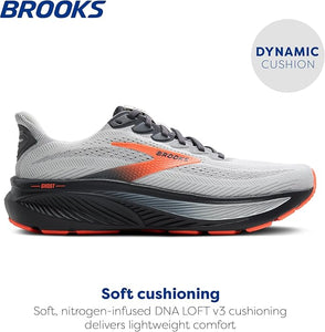 Brooks Ghost 17 (Oyster Mushroom/Orange/Ebony) - Men's