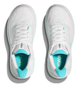 Hoka Clifton 10 (White/Cielo Blue) - Women's