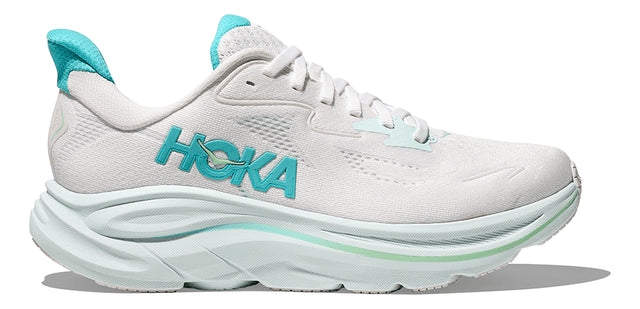 Hoka Clifton 10 (White/Cielo Blue) - Women's