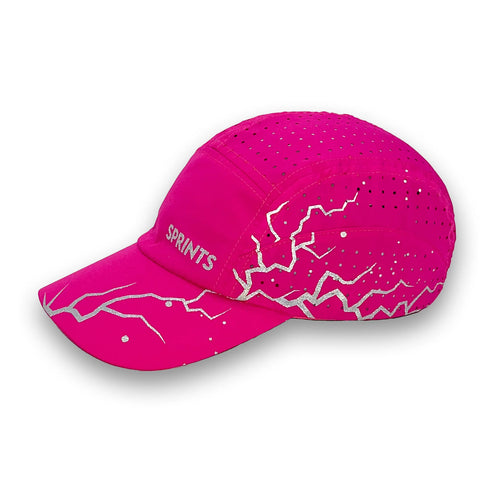 Sprints Unisex Running Hats - Dystopian Neon Pink Flash Reflective HyperG