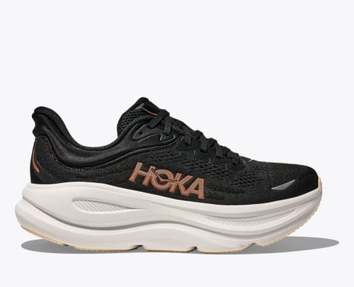 Hoka Bondi 9 (Black/Rose Gold) - Women's