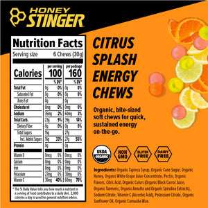 Honey Stinger Organic Energy Chews - Citrus Splash