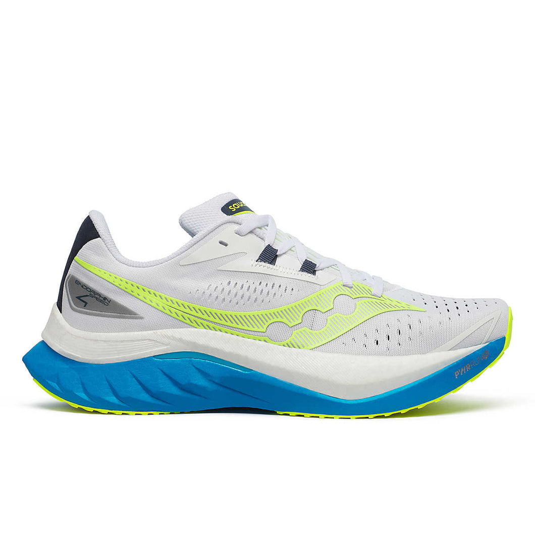 Saucony Endorphin Speed 4 (White/Viziblue/Blanc)-Men's