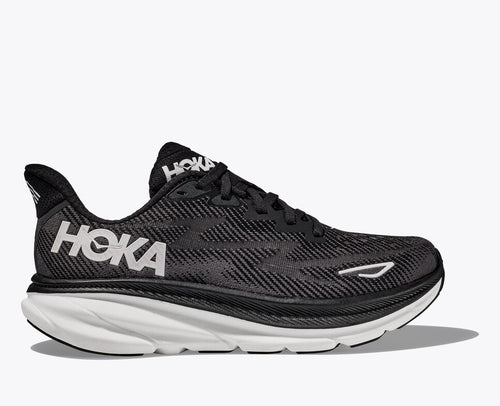 Hoka Clifton 9 (Black/White) - Men's