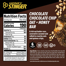 Honey Stinger Organic Snack Bars - Chocolate Chocolate Chip Oat & Honey