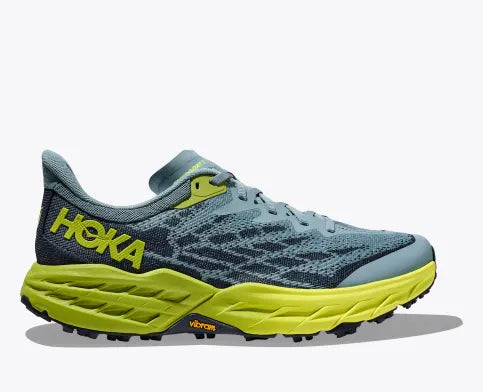 Hoka Speedgoat 5 (Stone Blue/Dark Citron) Men's